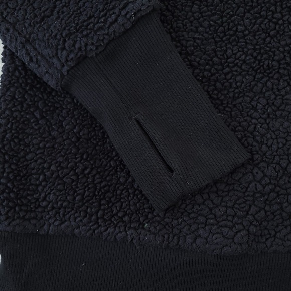 Athleta Sweatshirt Womens Medium Black Nirvana Sherpa Funnel Neck Fleece - Picture 8 of 10
